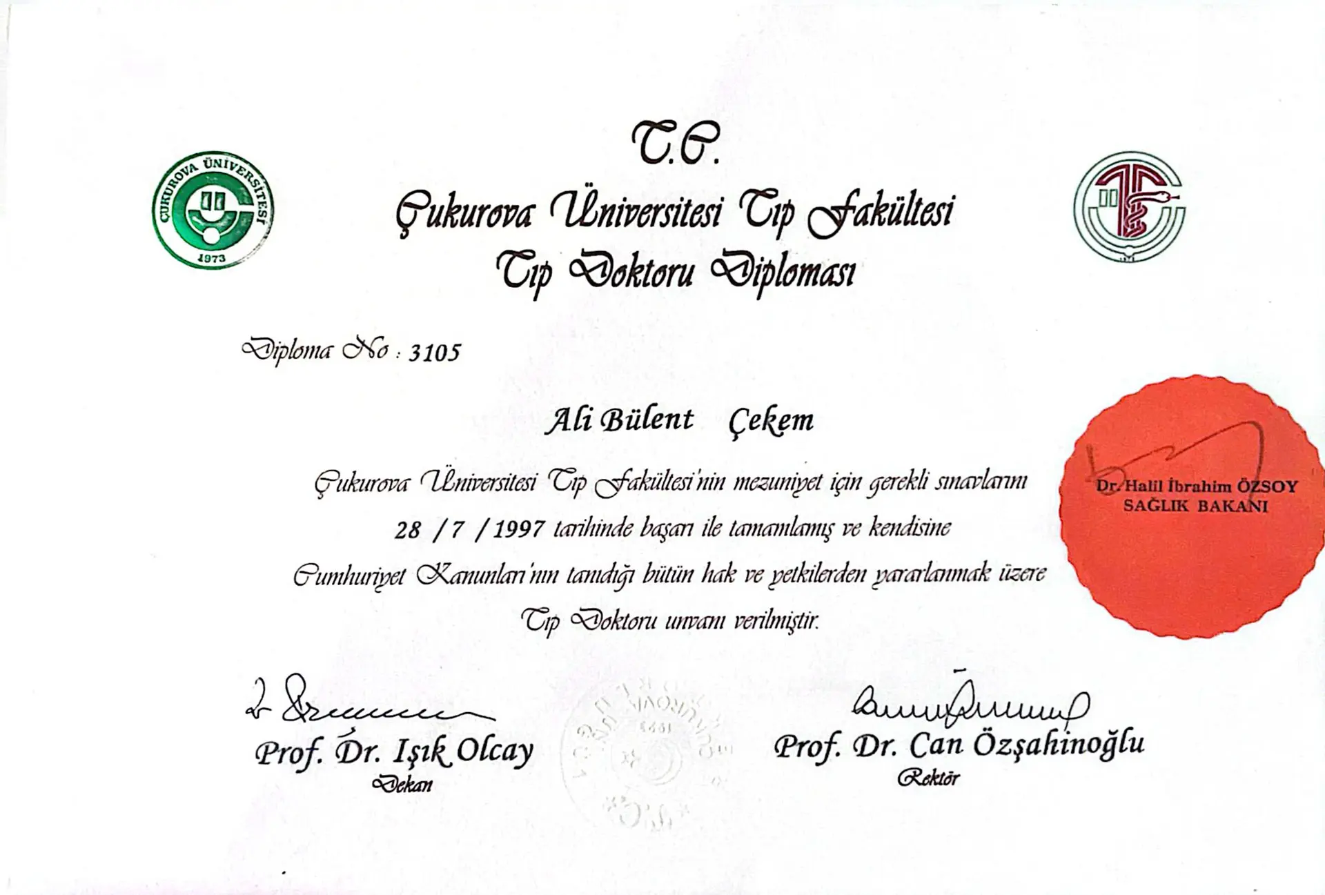 Doctor of Medicine diploma